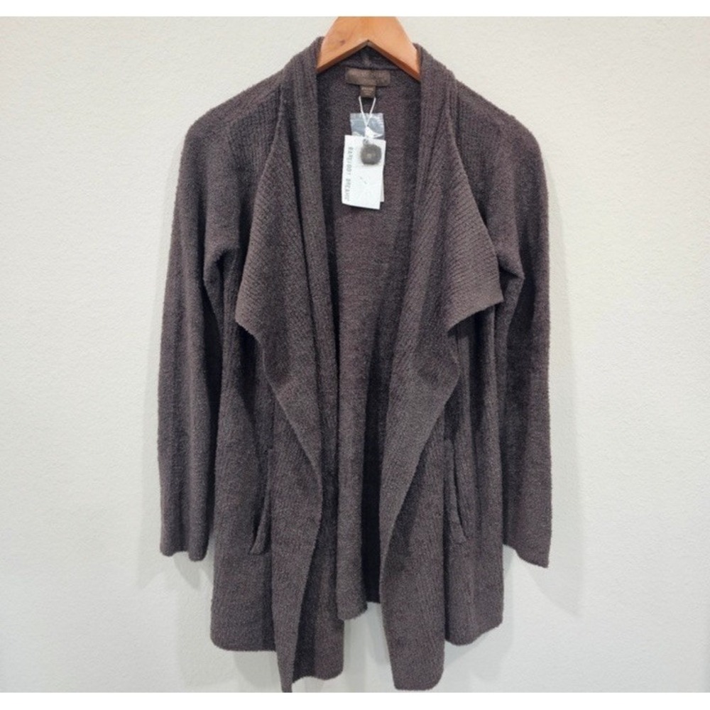 Barefoot Dreams‎ CozyChic Lite Waterfall Cardigan XXS XS Taupe Brown B463 - Picture 2 of 8